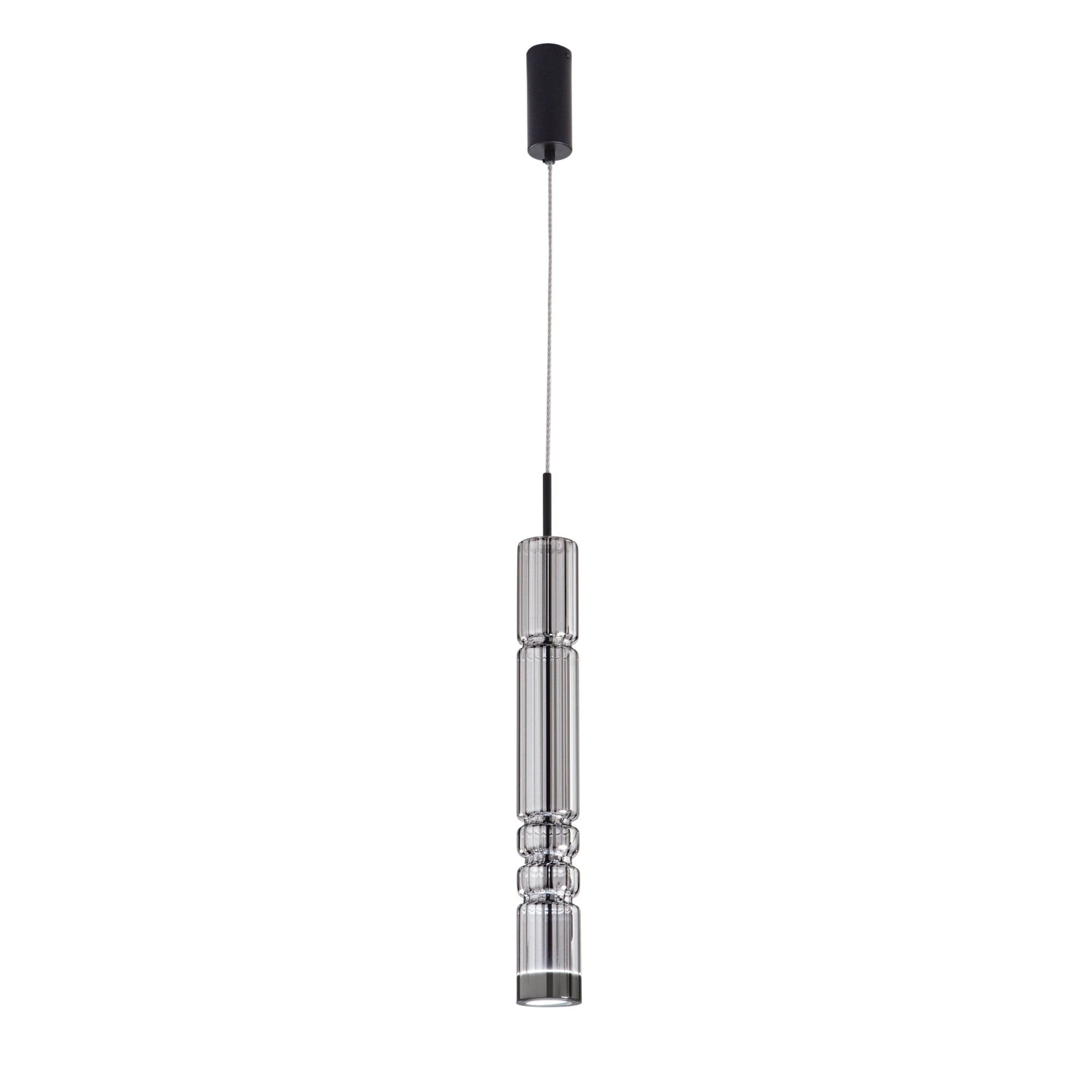 Lampadario Tubolare in Vetro Led GRIGIO 3000K