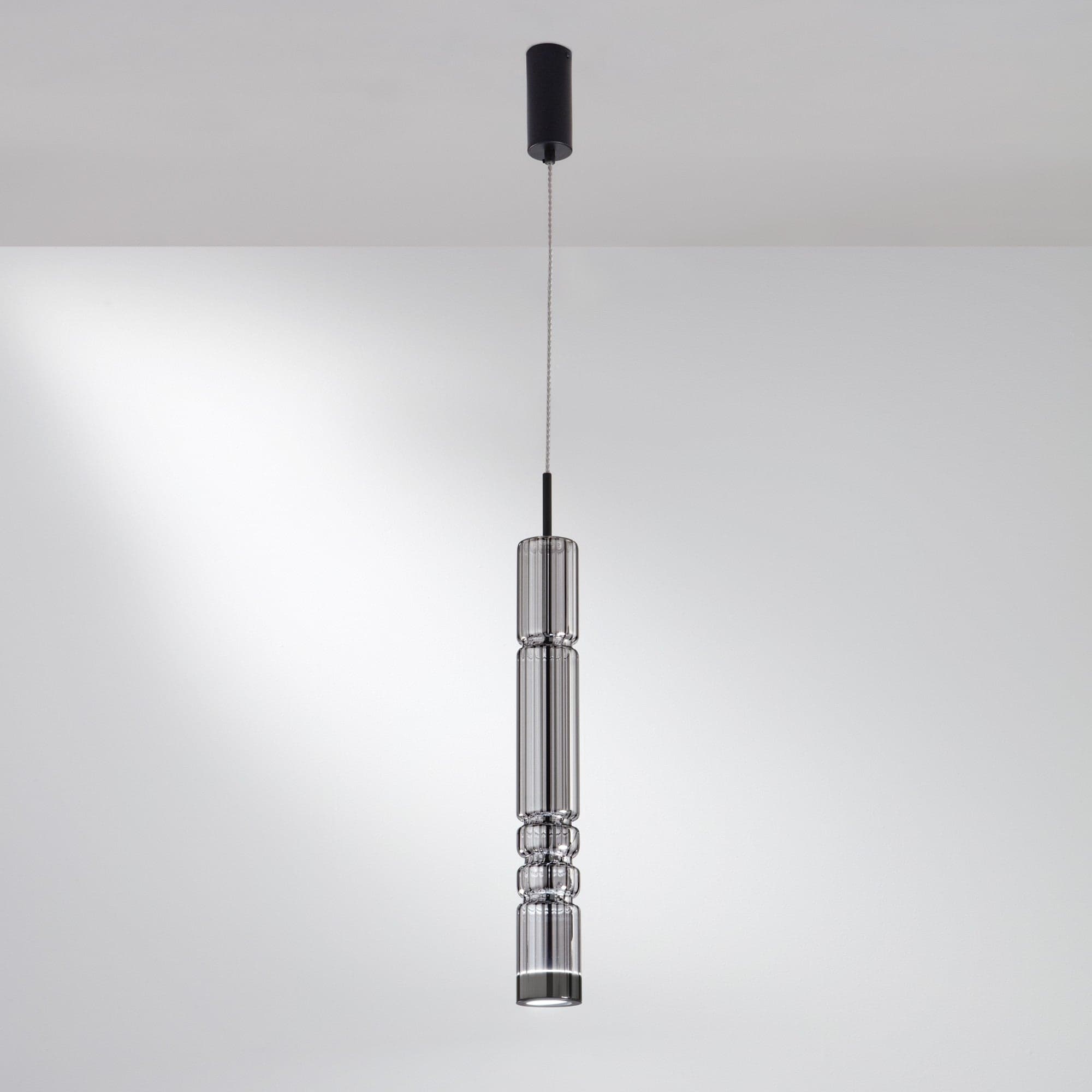 Lampadario Tubolare in Vetro Led GRIGIO 3000K in Plafoniere Led Mall Home - Napoli, commercioVirtuoso.it