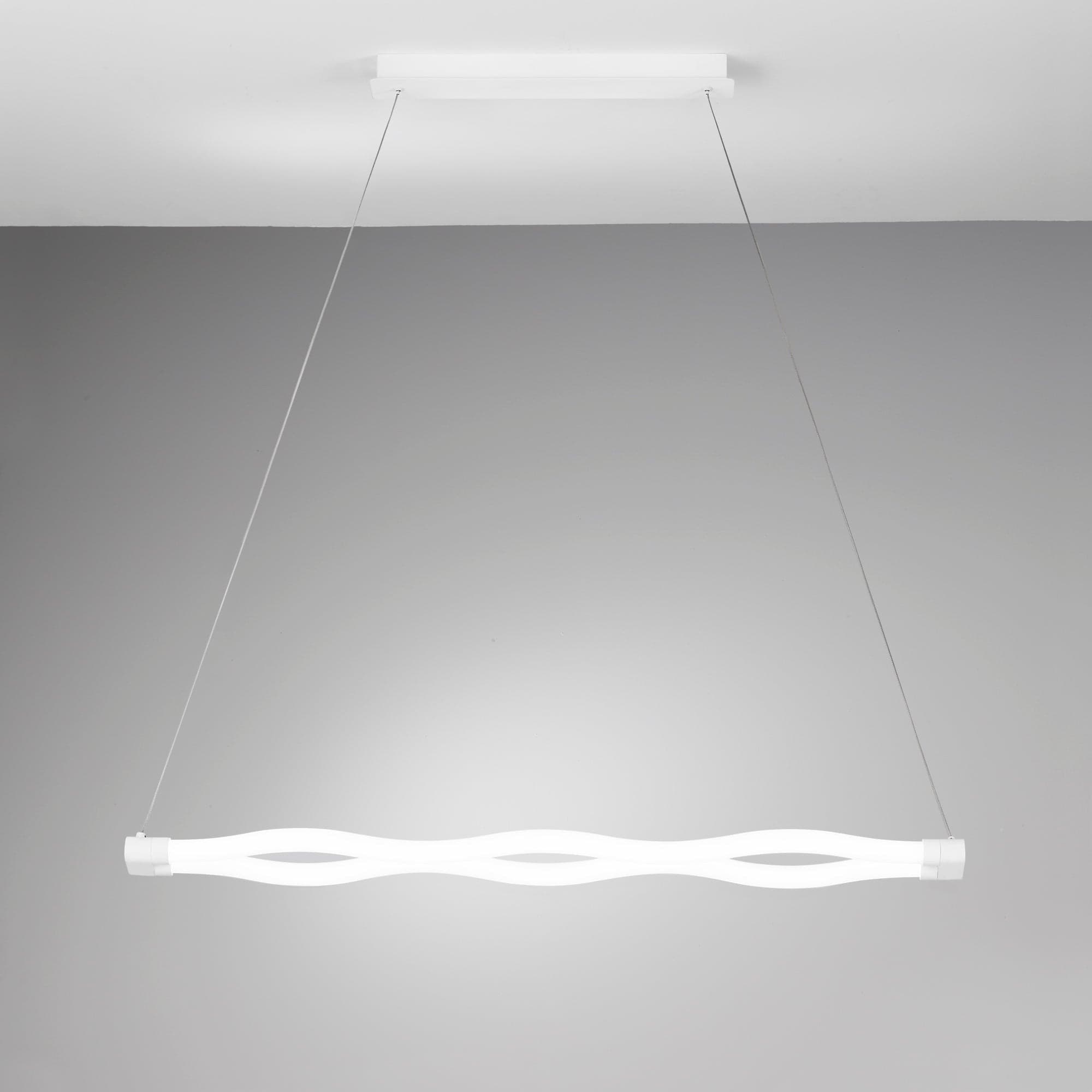 Lampadario a sospensione Struttura in metallo con diffusore in acrilico Led 40W 150X102X15CM in Lampade a sospensione Led Mall Home - Napoli, commercioVirtuoso.it