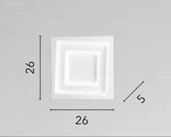 Applique Led Bianco con interruttore cct 26X26X5CM in Nastri LED Led Mall Home - Napoli, commercioVirtuoso.it