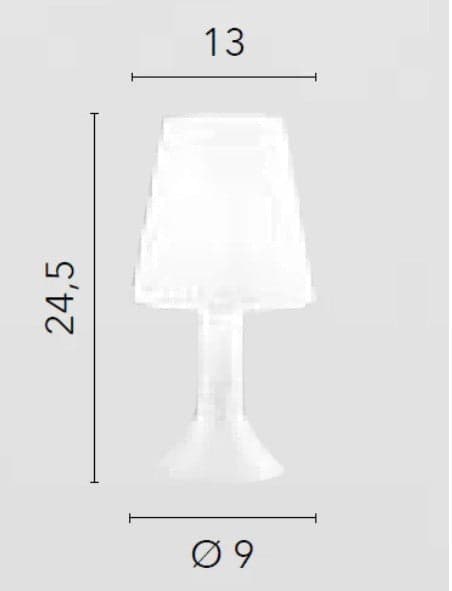 Lampada da tavolo con lumetto e diffusore in PC Bianco 24,5X13X9 cm in Lampade da tavolo e abat-jour Led Mall Home - Napoli, commercioVirtuoso.it
