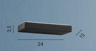 Applique Led in metallo con potenza selezionabile cct Nero 24x15x3,5cm in Applique Led Mall Home - Napoli, commercioVirtuoso.it