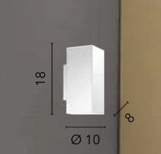 Applique in metallo Bianco 18x8x10 cm in Sculture a parete Led Mall Home - Napoli, commercioVirtuoso.it