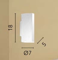 Applique in metallo Bianco 18x7x5 cm in Sculture a parete Led Mall Home - Napoli, commercioVirtuoso.it
