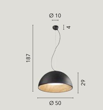 Lampadario design contemporaneo metallo a forma sferica Effetto Legno Oro 187x50cm in Lampade a sospensione Led Mall Home - Napoli, commercioVirtuoso.it