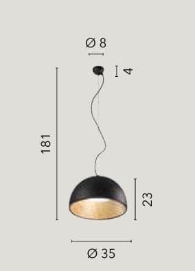 Lampadario design contemporaneo metallo a forma sferica Effetto Legno Oro 181x35cm in Lampade a sospensione Led Mall Home - Napoli, commercioVirtuoso.it