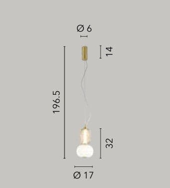 Lampadario Oro vetro trasparente diffusore opale Led Integrato in Lampadari Led Mall Home - Napoli, commercioVirtuoso.it