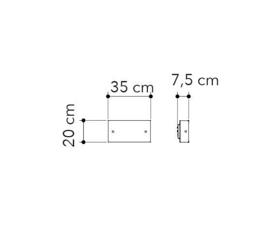 Applique Led 20X35X7,5CM in Applique Led Mall Home - Napoli, commercioVirtuoso.it