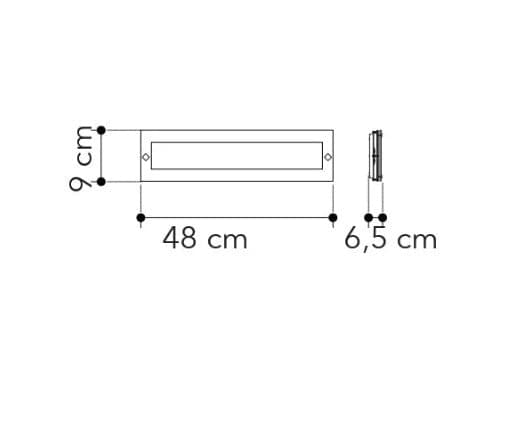 Applique Led 48X9X6,5 CM in Applique Led Mall Home - Napoli, commercioVirtuoso.it