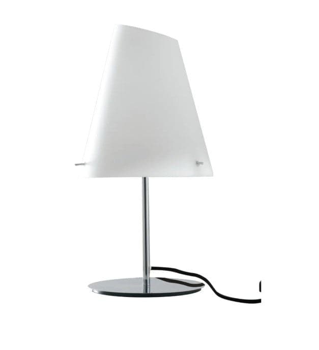 Lampada da tavolo in metallo cromato e cavo Nero 65X31 CM