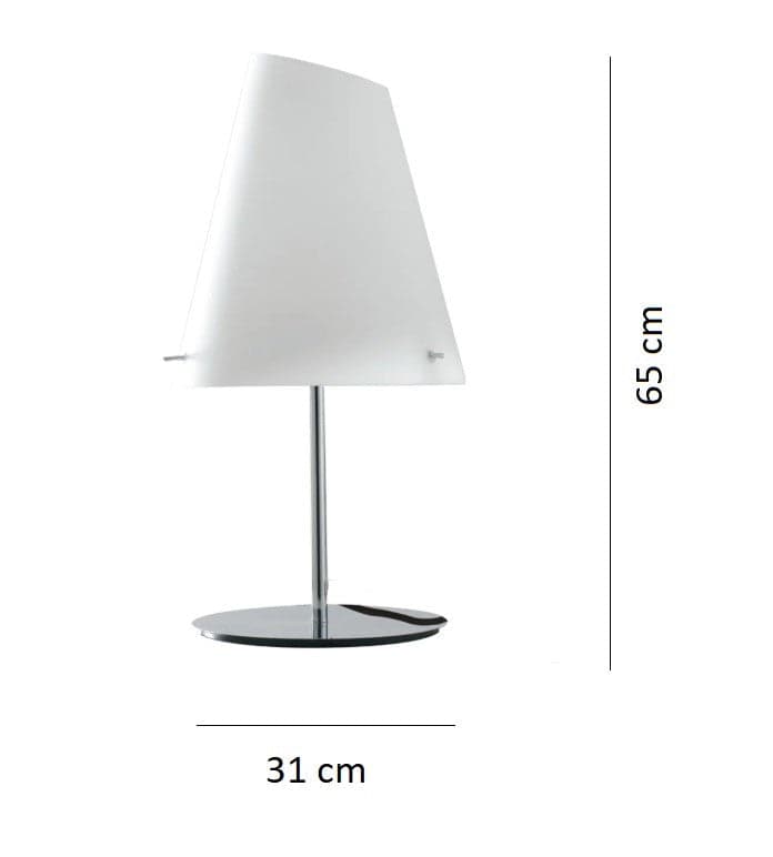 Lampada da tavolo in metallo cromato e cavo rosso 65X31 CM in Lampade da tavolo e abat-jour Led Mall Home - Napoli, commercioVirtuoso.it