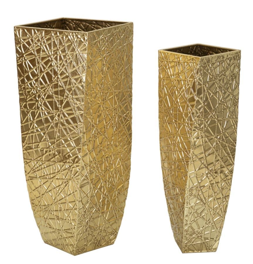P/VASI SQUER COPPIA CM 34X34X90-25X25X78 in Vasi tradizionali Led Mall Home - Napoli, commercioVirtuoso.it