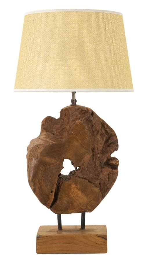 LAMPADA TEAK DA TAVOLO KEPALA CM Ø 35X69 in Lampade da tavolo e abat-jour Led Mall Home - Napoli, commercioVirtuoso.it