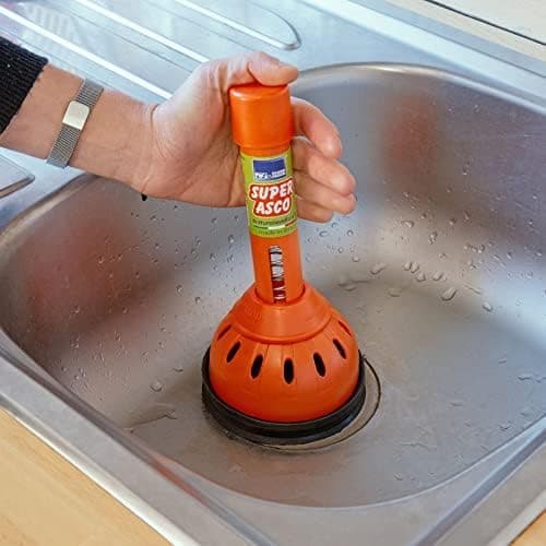 Sturalavello Super Asco a Molla Brevettato Made in Italy Manico Snodabile H 23.5 in Sostegni per WC Danyx - Casoria, commercioVirtuoso.it