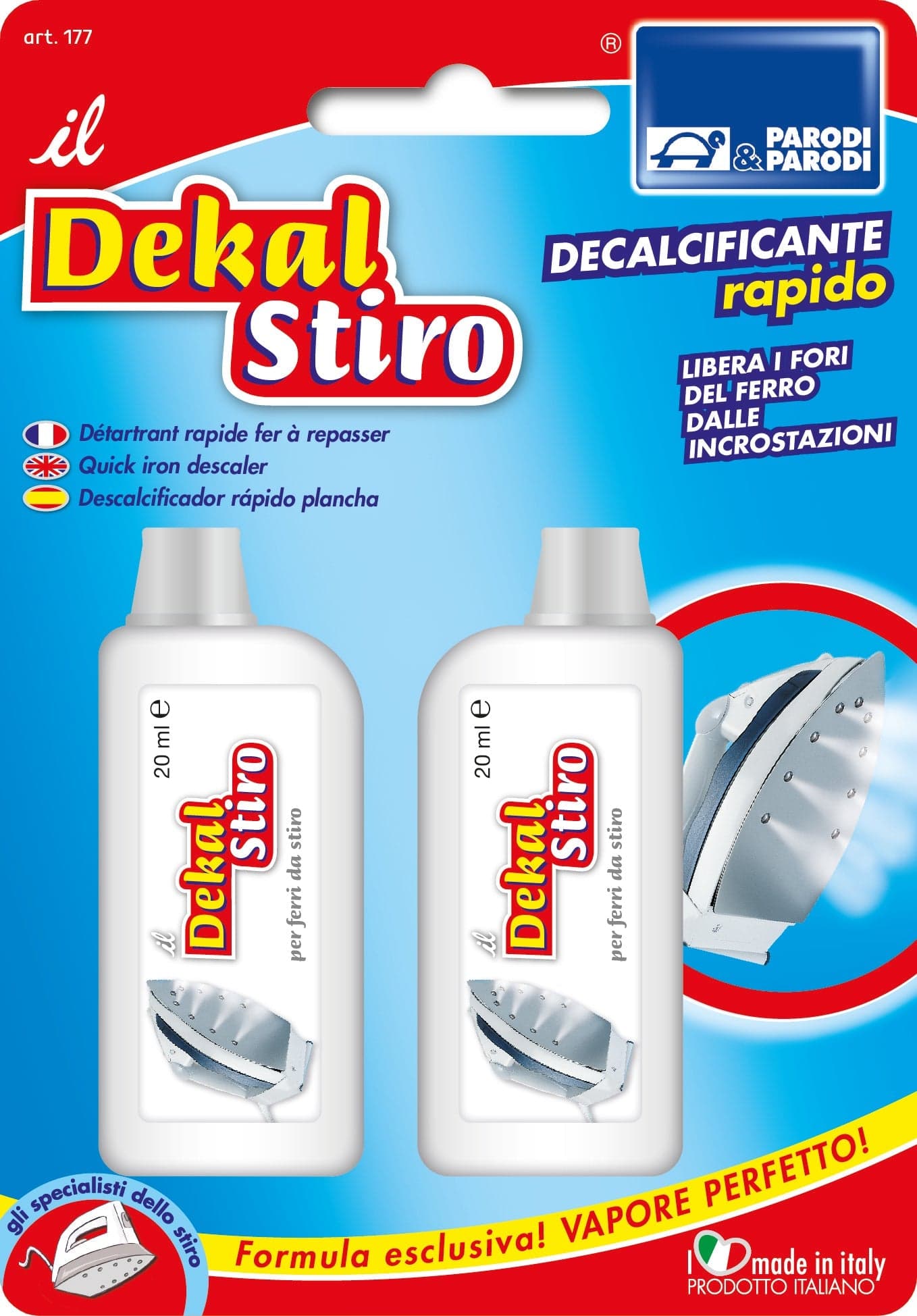 Dekal Decalcificante Ferro da stiro 2pz da 20ml Elimina il Calcare Velocemente in Detergenti multiuso Danyx - Casoria, commercioVirtuoso.it