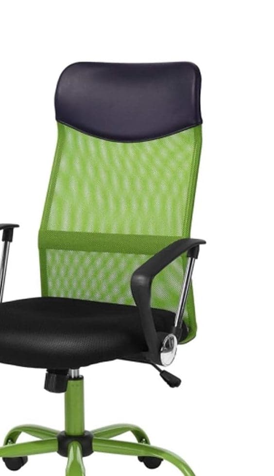 Sedia Poltrona da Ufficio Base 5 Ruote con Regolazione Traspirante Schienale Alto Nero Verde in Sedie da scrivania Danyx - Casoria, commercioVirtuoso.it