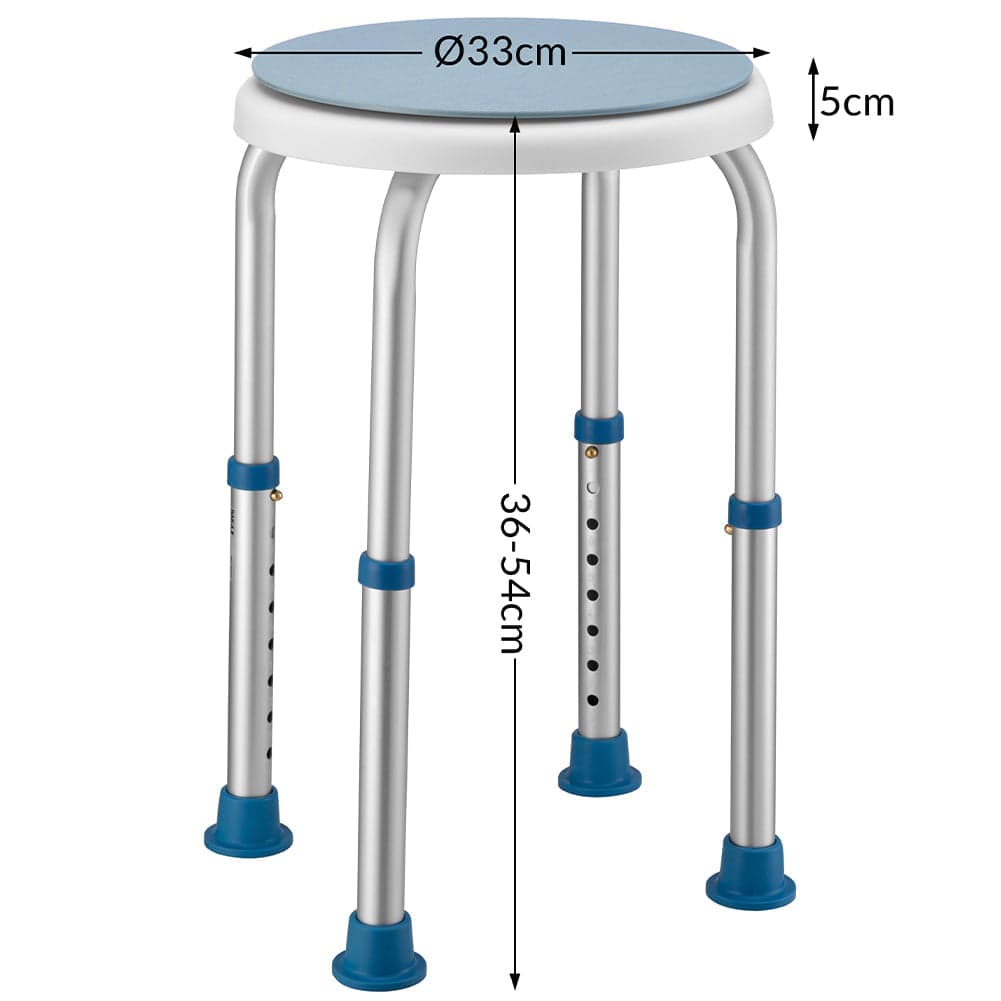 Sgabello Doccia Anziani Bambini Seduta Girevole Altezza Regolabile Antiscivolo in Sgabelli per doccia e bagno Danyx - Casoria, commercioVirtuoso.it