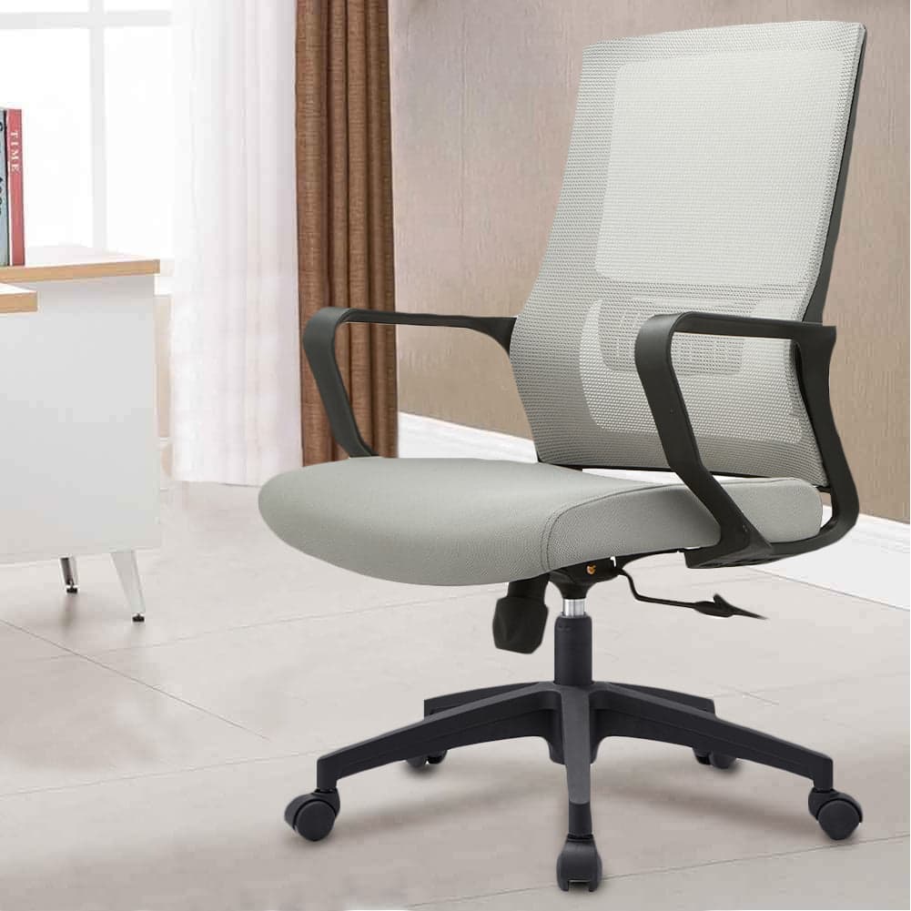 Sedia Scrivania Ufficio Protezione Lombare Traspirante Altezza Regolabile Grigio in Sedie da scrivania Danyx - Casoria, commercioVirtuoso.it