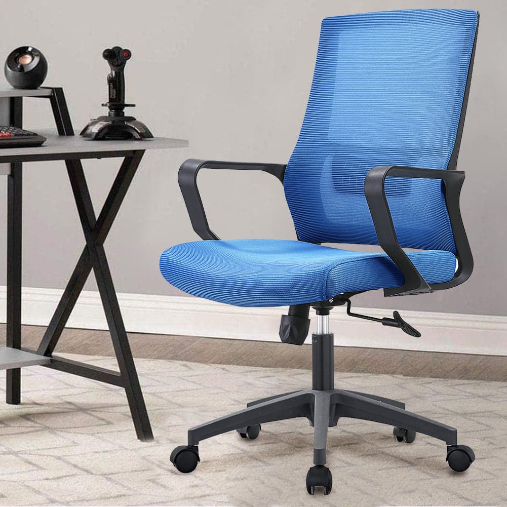 Sedia Scrivania Ufficio Protezione Lombare Traspirante Altezza Regolabile Blu in Sedie da scrivania Danyx - Casoria, commercioVirtuoso.it