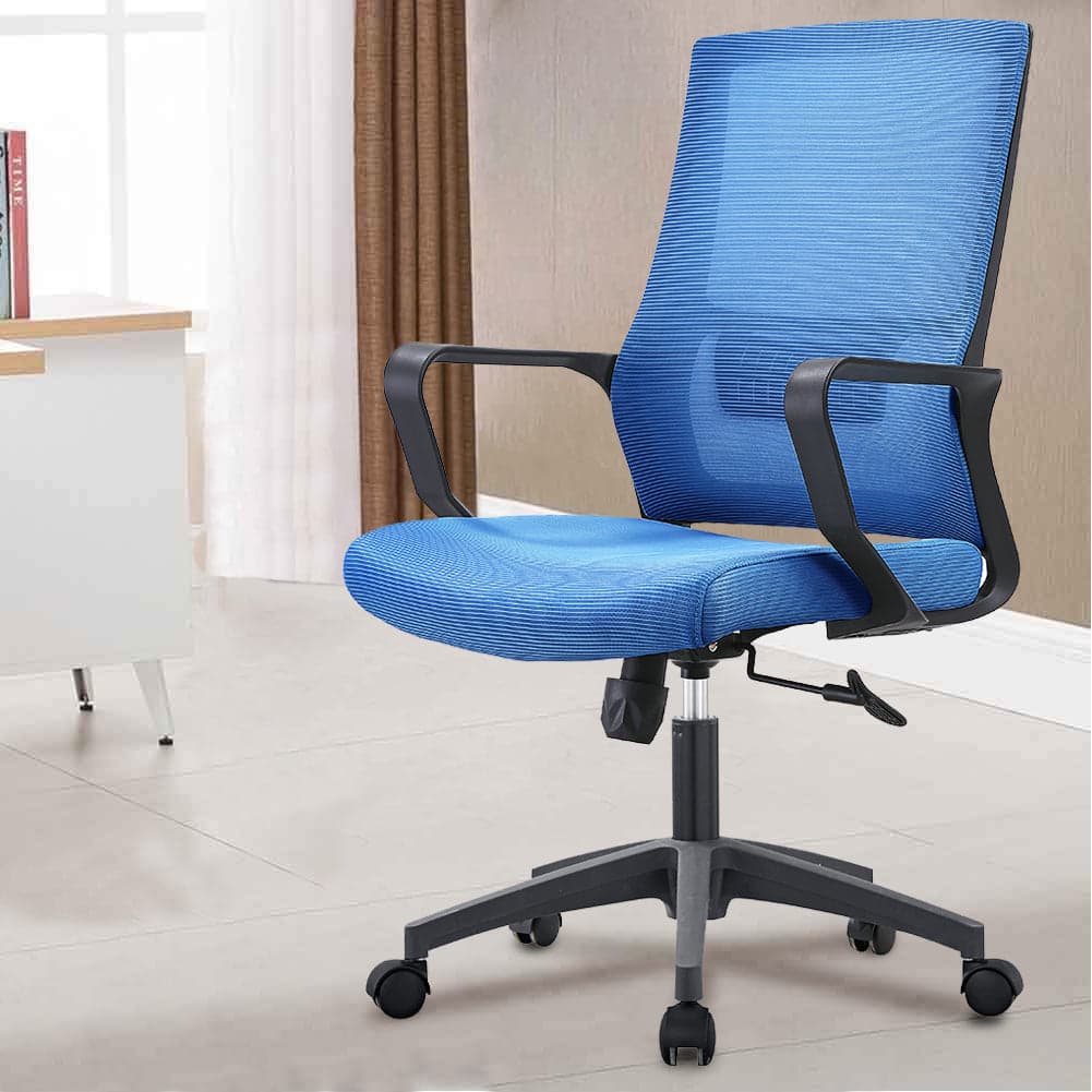 Sedia Scrivania Ufficio Protezione Lombare Traspirante Altezza Regolabile Blu in Sedie da scrivania Danyx - Casoria, commercioVirtuoso.it