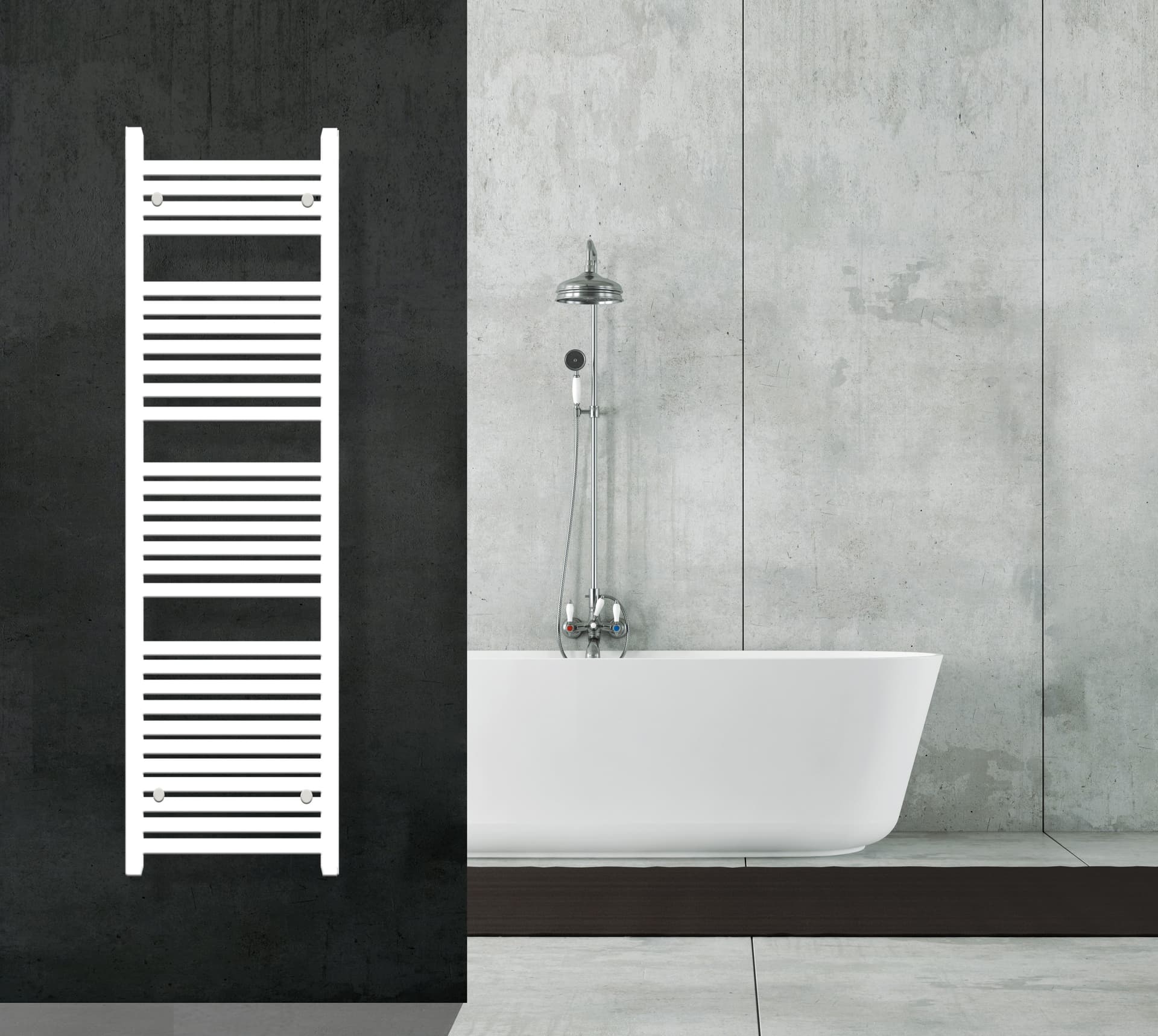 Scaldasalviette termoarredo 150x45 bianco interasse 40 cm IDRAULICO in Scalda asciugamani da parete Mondialshop - Parabiago, commercioVirtuoso.it