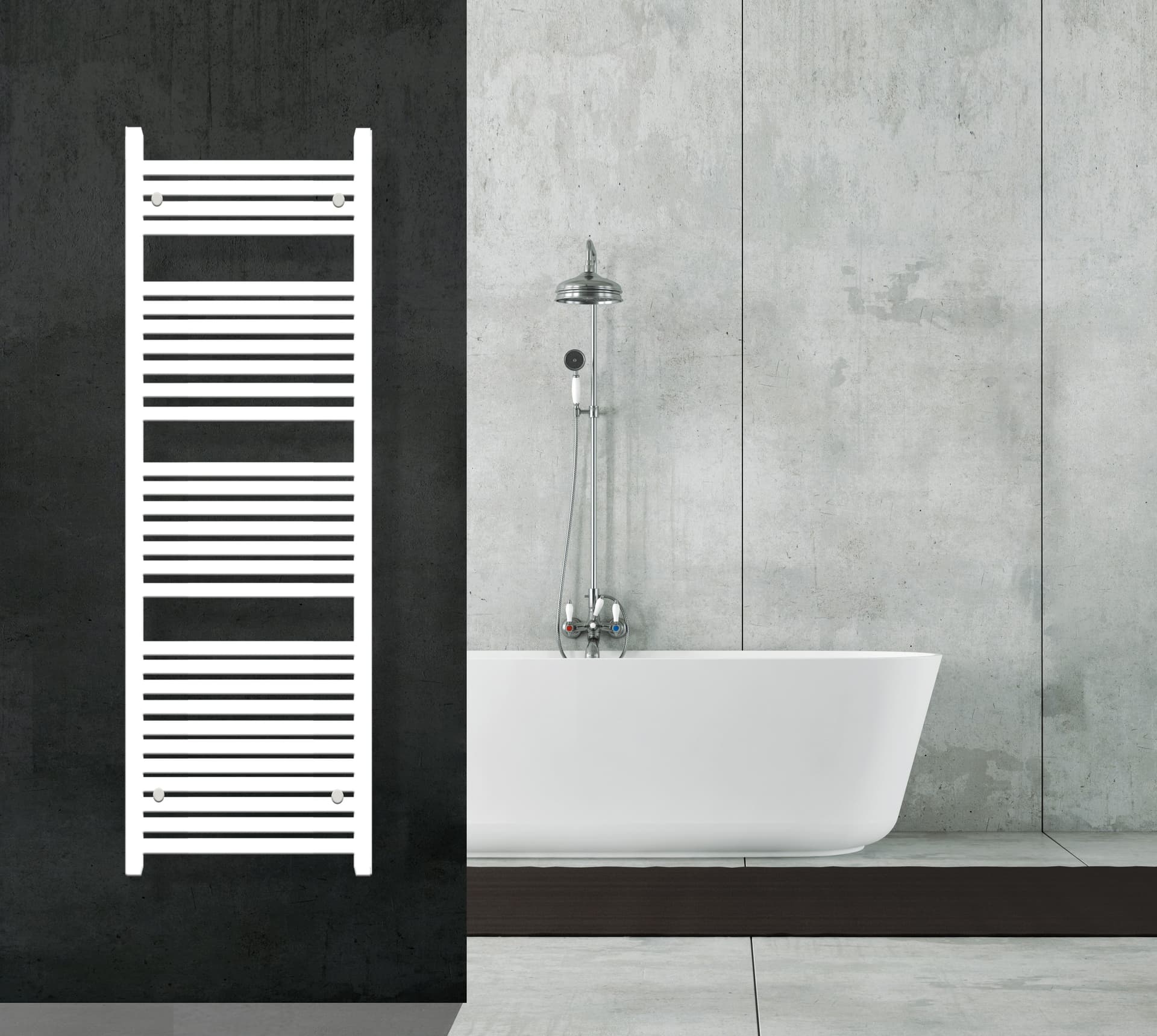 Scaldasalviette termoarredo 150x55 bianco interasse 50 cm IDRAULICO in Scalda asciugamani da parete Mondialshop - Parabiago, commercioVirtuoso.it