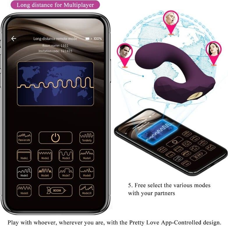 PRETTY LOVE - BILLY TELECOMANDO VIBRAZIONE VIOLA APP GRATUITA in Vibratori proiettile e ovuli vibranti Desideria Shop - Latina, commercioVirtuoso.it