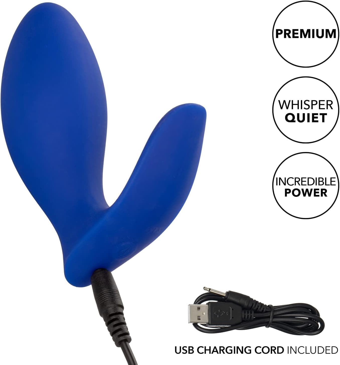 CalExotics Admiral Prostate Rimming Probe Vibratore Prostata USB Blu in prodotto Erosdom - Palmi, commercioVirtuoso.it