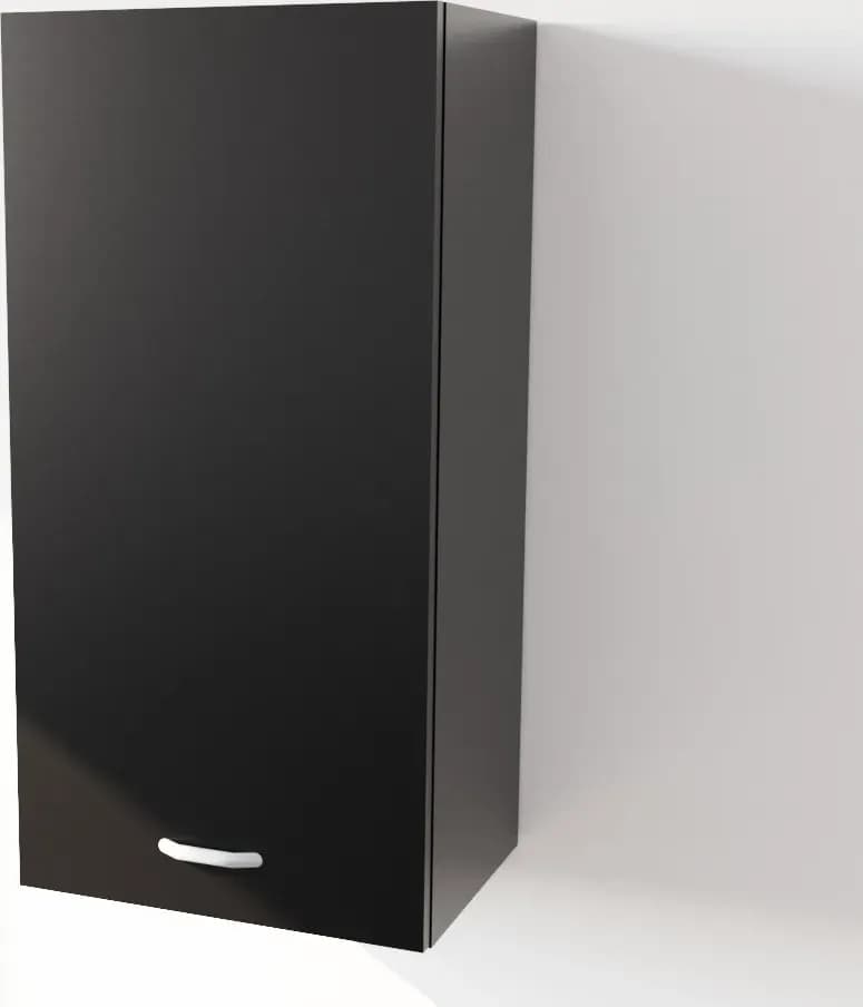 Pensile Cucina in Legno Nobilitato Nero con 1 Anta Altezza 90 cm in prodotto Calandrelli - Napoli, commercioVirtuoso.it