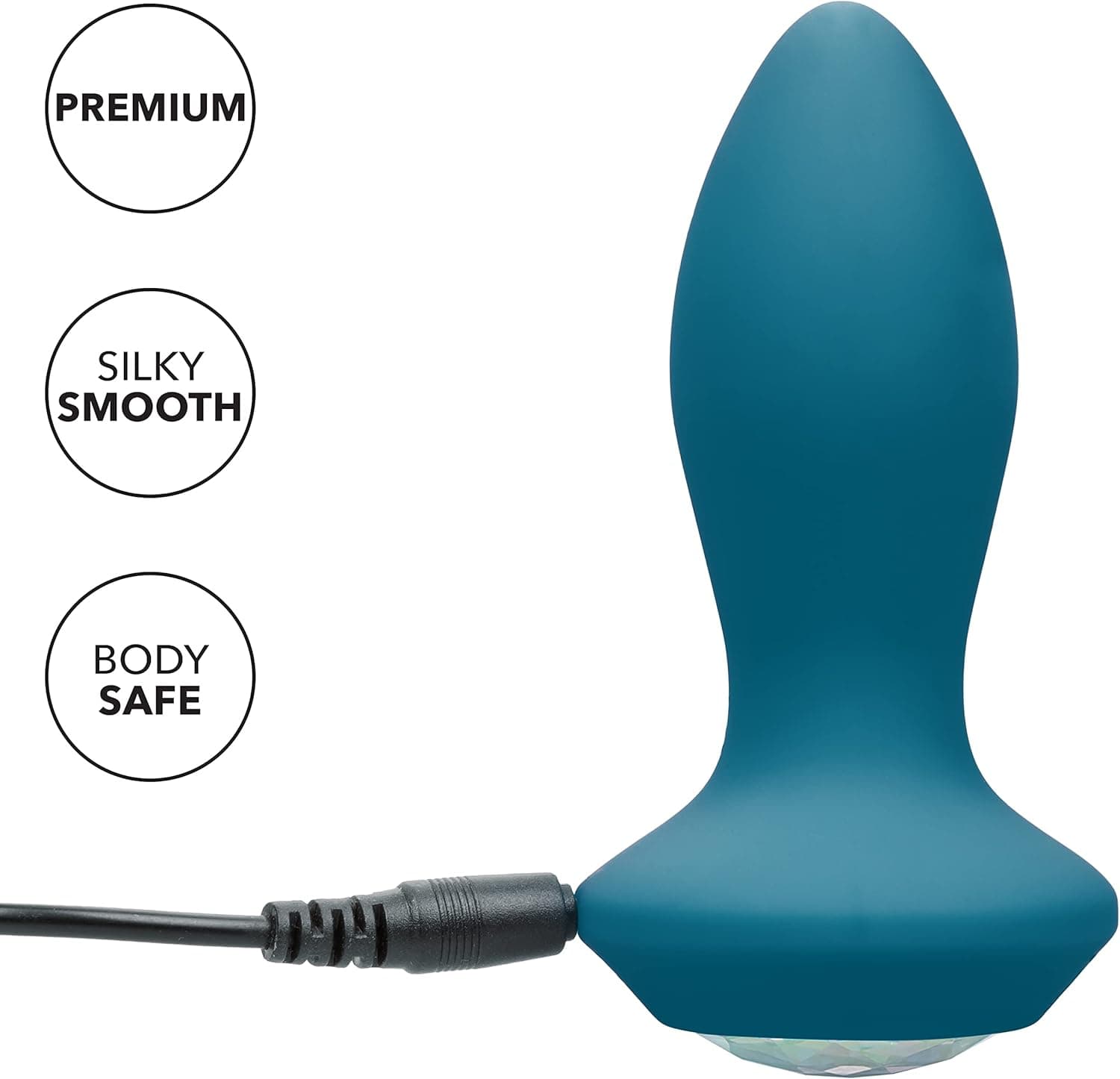 Plug Anale Power Gem Calexotics 10 funzioni intense silicone 9,5/7 cm USB IPX7 in prodotto Erosdom - Palmi, commercioVirtuoso.it
