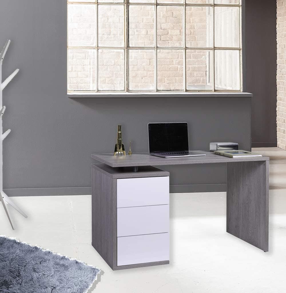Scrivania con 3 cassetti, postazione porta PC da ufficio e cameretta 120 cm "Made in Italy" in Scrivanie Decor Space - Altamura, commercioVirtuoso.it