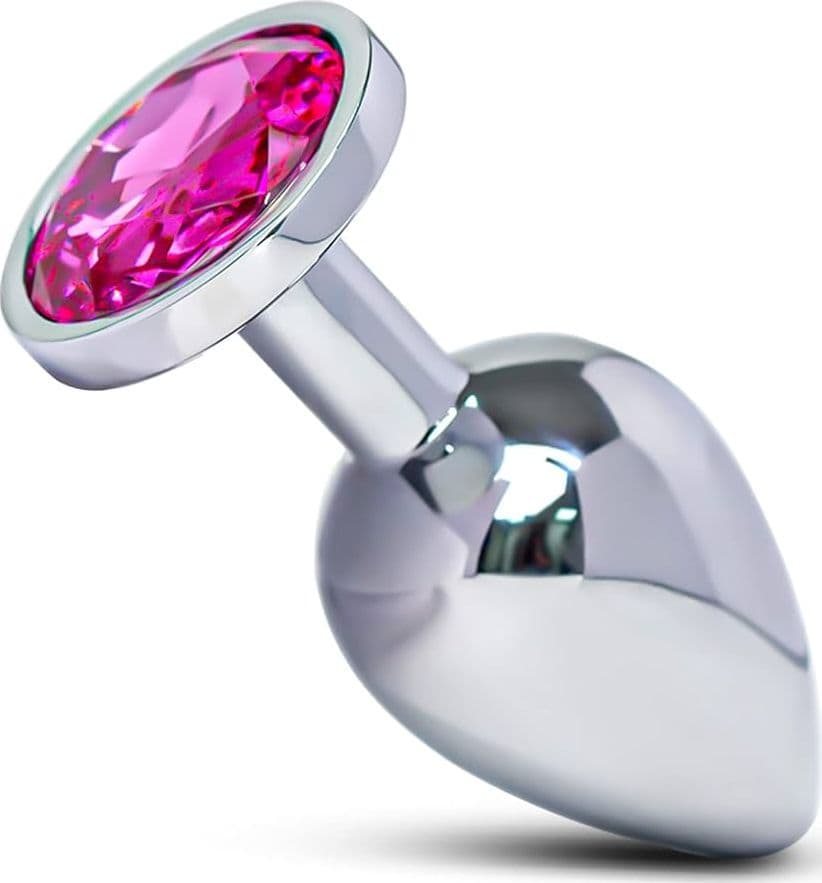 Plug Anale LoveToy metallo pesante color argento e porpora confezione regalo in prodotto Erosdom - Palmi, commercioVirtuoso.it