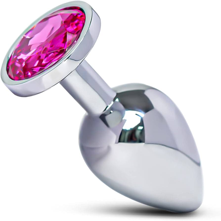 Plug Anale LoveToy metallo pesante color argento e porpora confezione regalo in prodotto Erosdom - Palmi, commercioVirtuoso.it