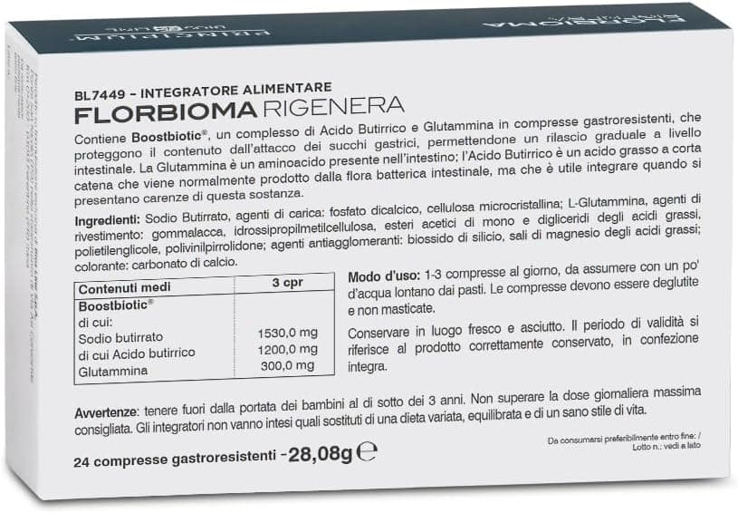 BIOS LINE Principium Florbioma Rigenera, Integratore Alimentare per il Benessere Intestinale, in Caso di Disordini Intestinali, 24 Compresse Gastroresistenti, Senza Glutine e Lattosio - Naturopatica shop & therapy