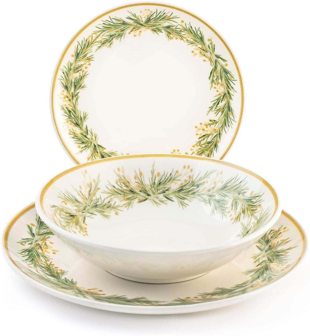 Servizio 18 pezzi tavola royal in stoneware decoratoH&H