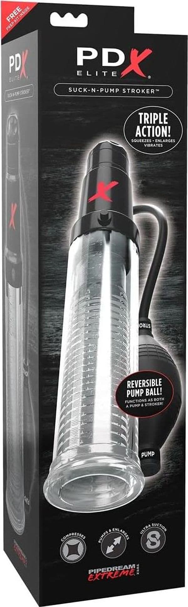 PDX ELITE - 3 in 1 masturbatore pompa per il pene suzione testurizzato