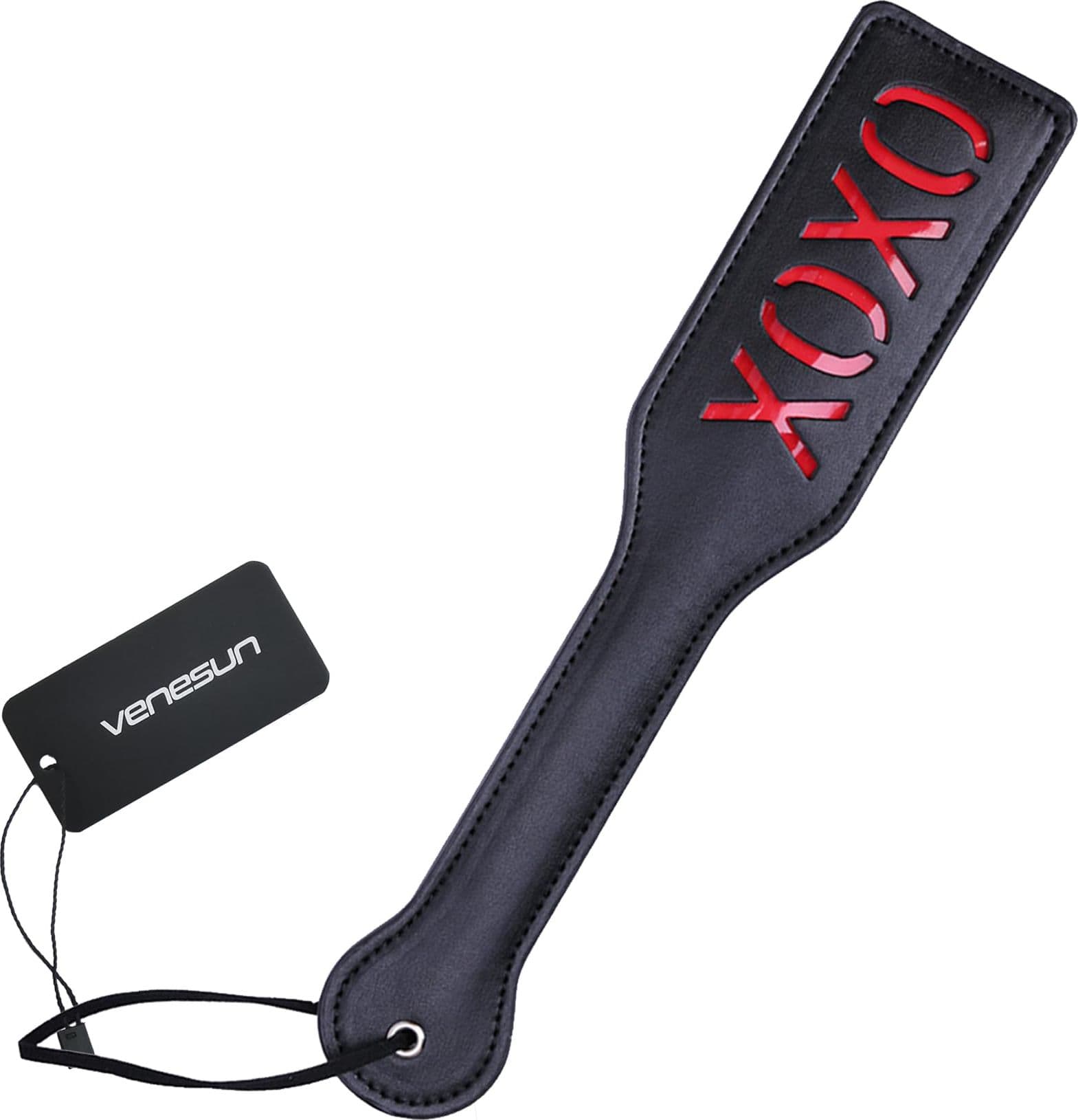 Sculacciatore 32 cm Premium paddle nero Bondage BDSM Fetish Fetish pelle in prodotto Erosdom - Palmi, commercioVirtuoso.it