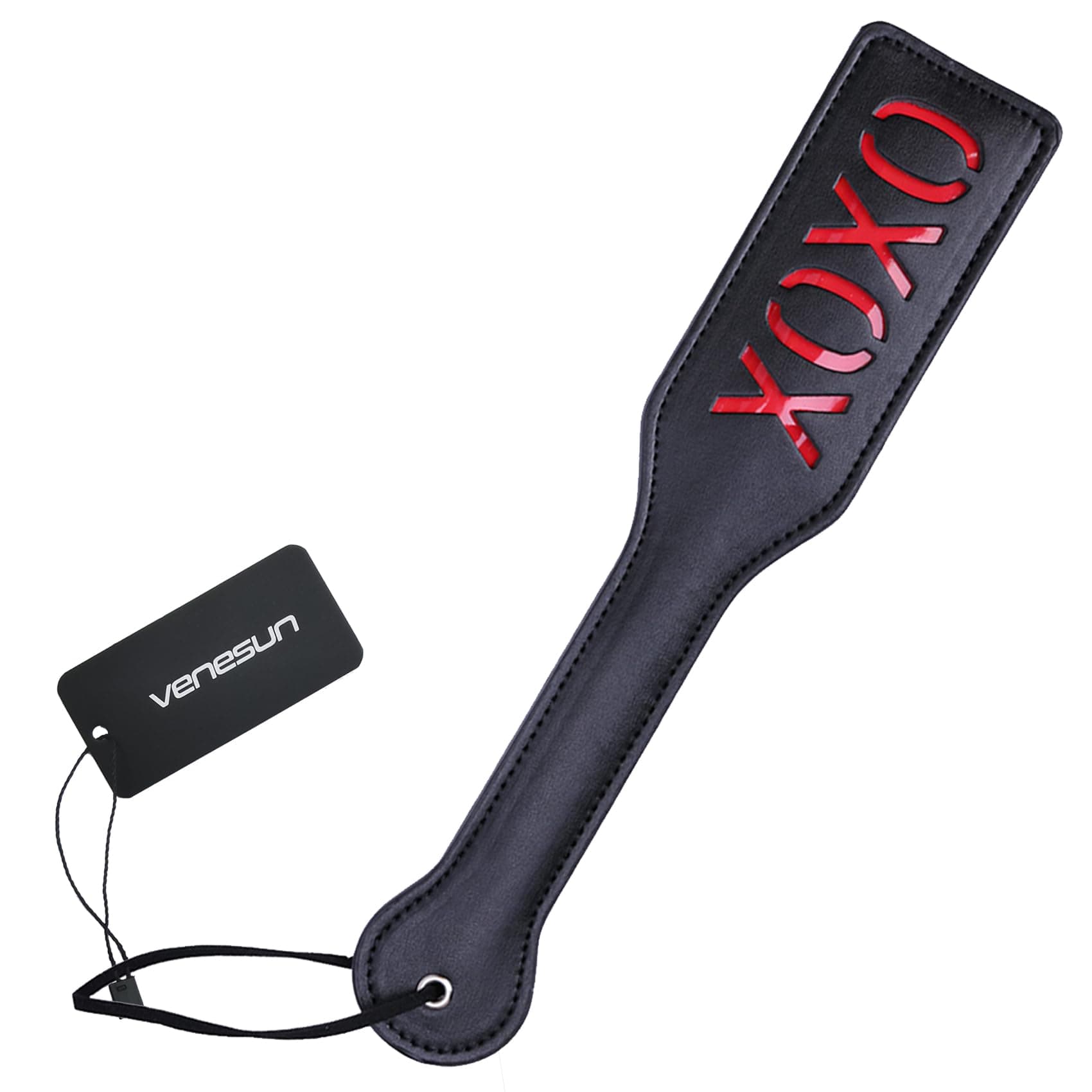 Sculacciatore 32 cm Premium paddle nero Bondage BDSM Fetish Fetish pelle in prodotto Erosdom - Palmi, commercioVirtuoso.it