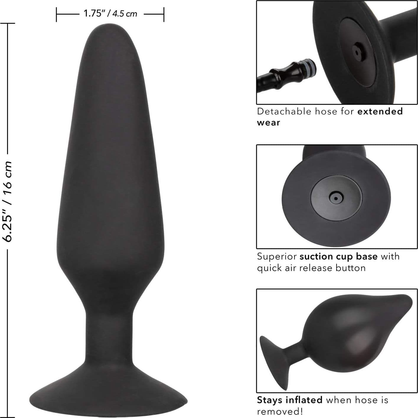 Plug anale XL gonfiabile pesante indossabile stimolatore prostata extra Grande in prodotto Erosdom - Palmi, commercioVirtuoso.it