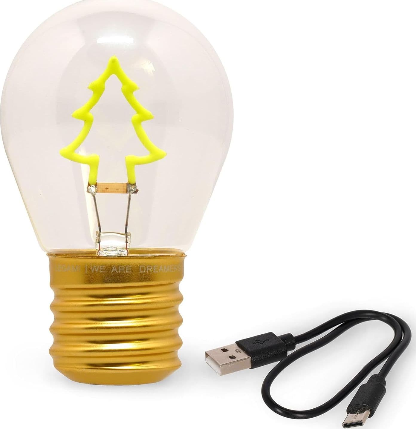 Legami Lampada da Tavolo a forma di Lampadina, For Indoor Use Only, Ricaricabile con Cavo USB, Senza Fili, Tema Xmas Tree in Lampadari Cartoleria Deja Vu - Crotone, commercioVirtuoso.it
