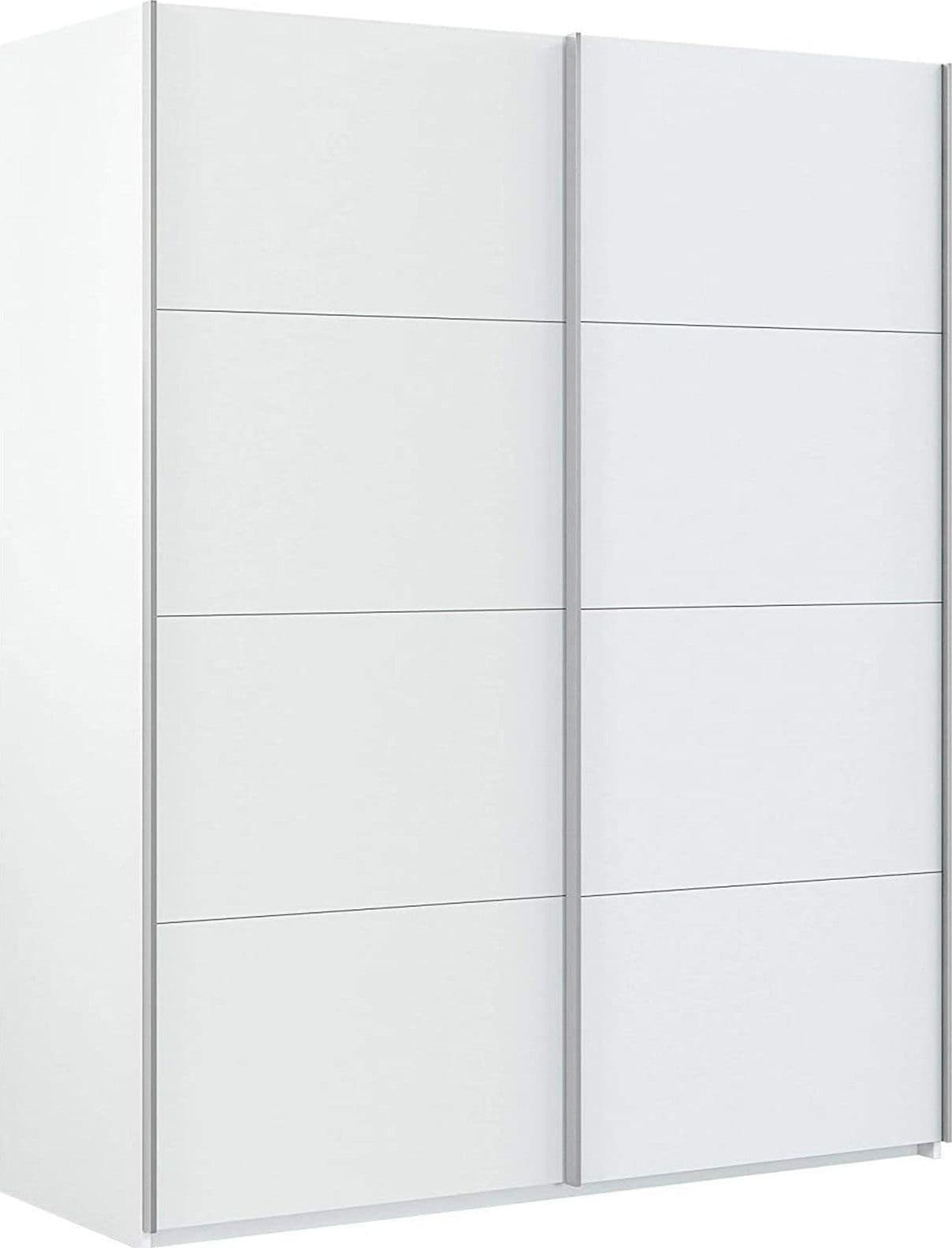 Armadio in legno con 2 ante scorrevoli bianco laccato h 220 cm "Made in Italy" – Small – Composad – minimalista