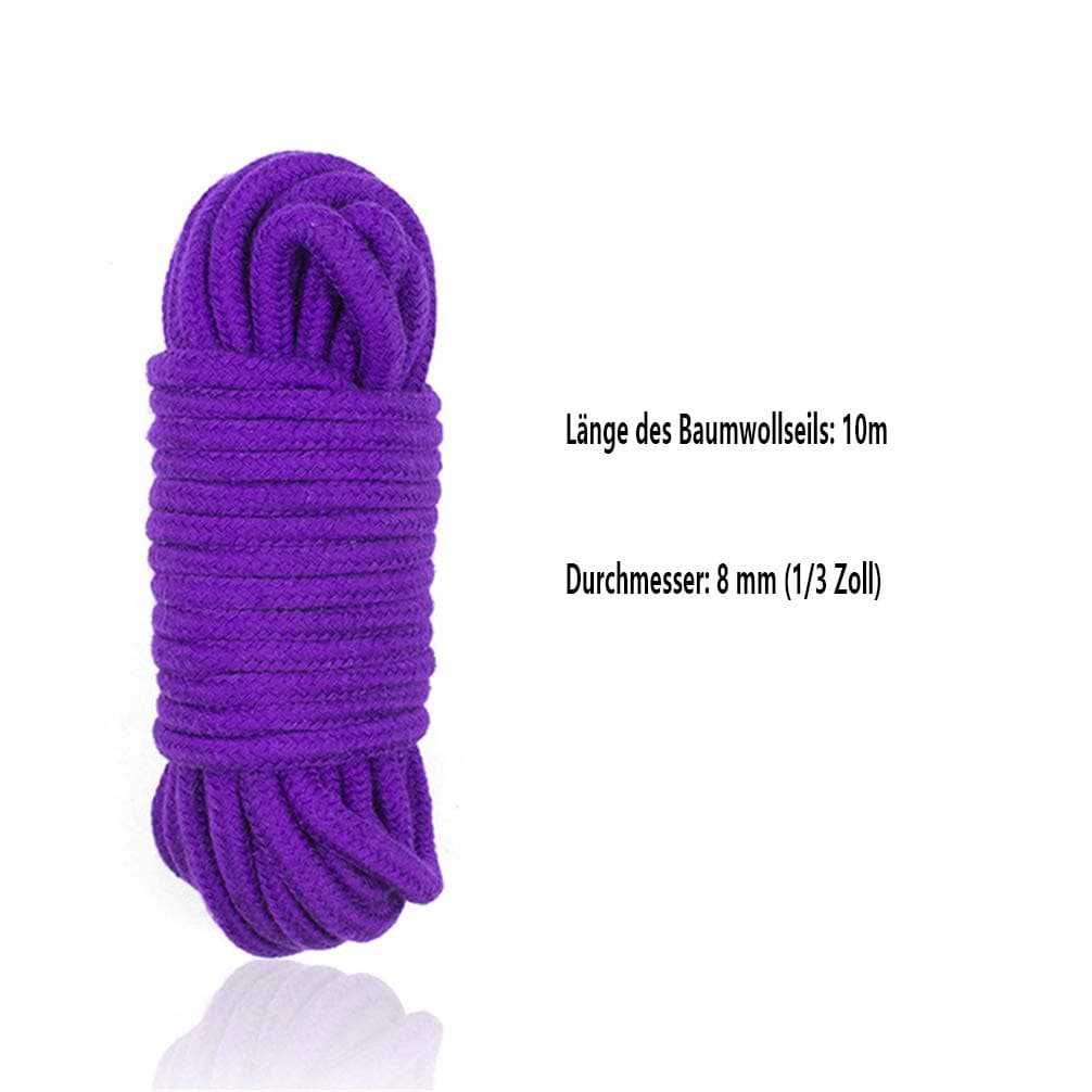 Corda bondage in morbido cotone viola 10 metri latetobed lavabile in prodotto Erosdom - Palmi, commercioVirtuoso.it