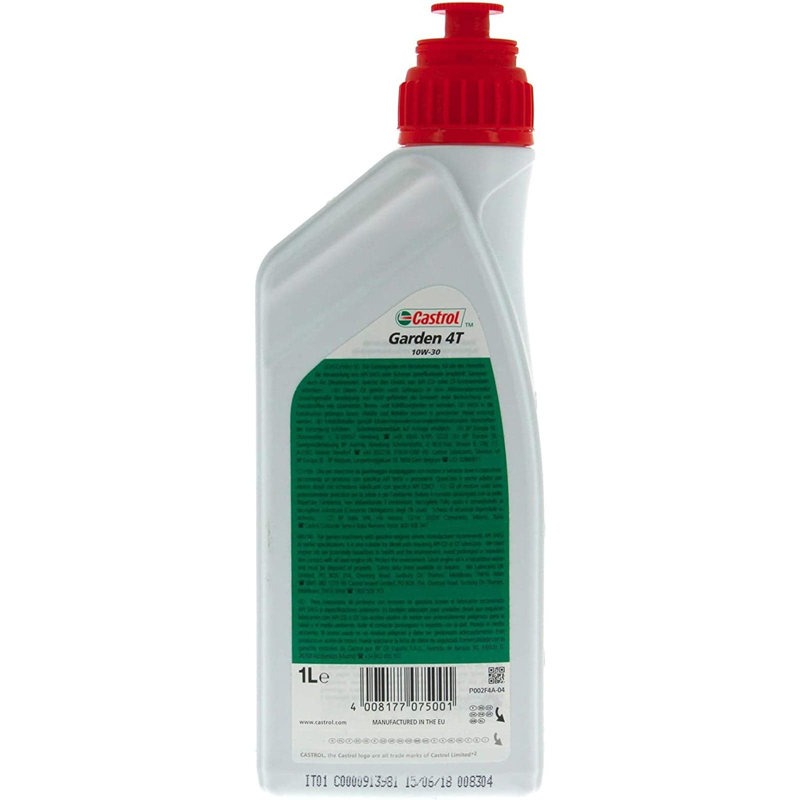 Olio lubrificante motore 10W-30 "Castrol Garden 4T" per motozappa e decespugliatore 1 lt in Lame per motozzappe e accessori La Zappa - Altamura, commercioVirtuoso.it