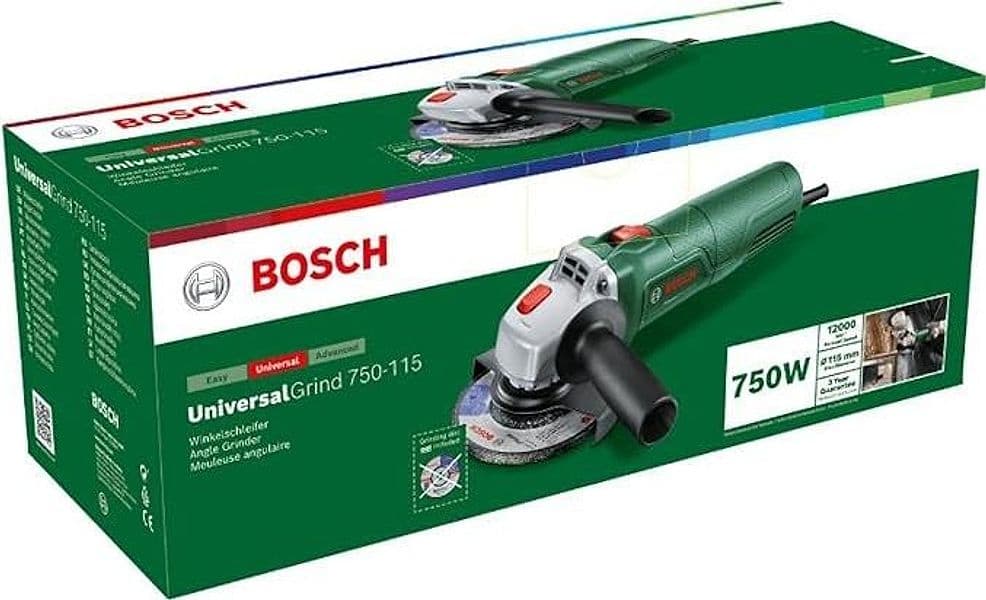 BOSCH - MINI SMERIGLIATRICE ANGOLARE 750W UNIVERSALGRIND 750W-115 CON CAVO ELETTRICO in Smerigliatrici angolari Stockdoc - Terni, commercioVirtuoso.it