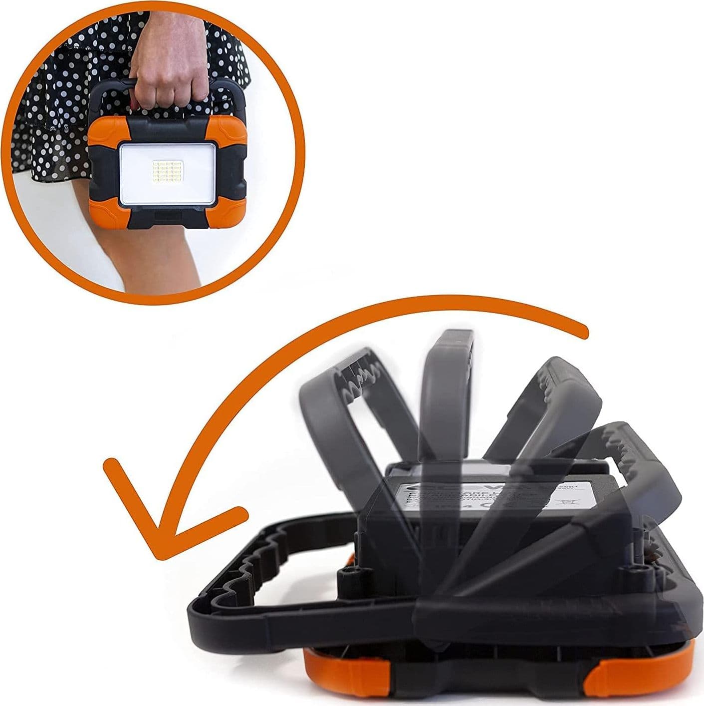 Faretto Led Ricaricabile 10W - Impermeabile IP65 - Luce da Campeggio , faro da lavoro, funziona come PowerBank - ElettroWatt.eu