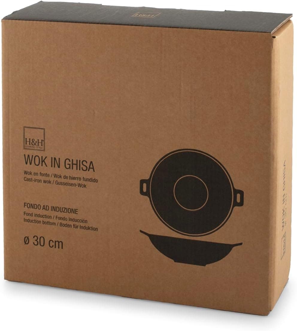 Wok in ghisa smaltata con due manici, Ø 30 cm in Autocategorizzazione Più Di Più Ideas - Casalnuovo di Napoli, commercioVirtuoso.it