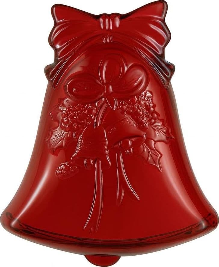 Piatto a forma di Campana rosso 17x15x3H&H