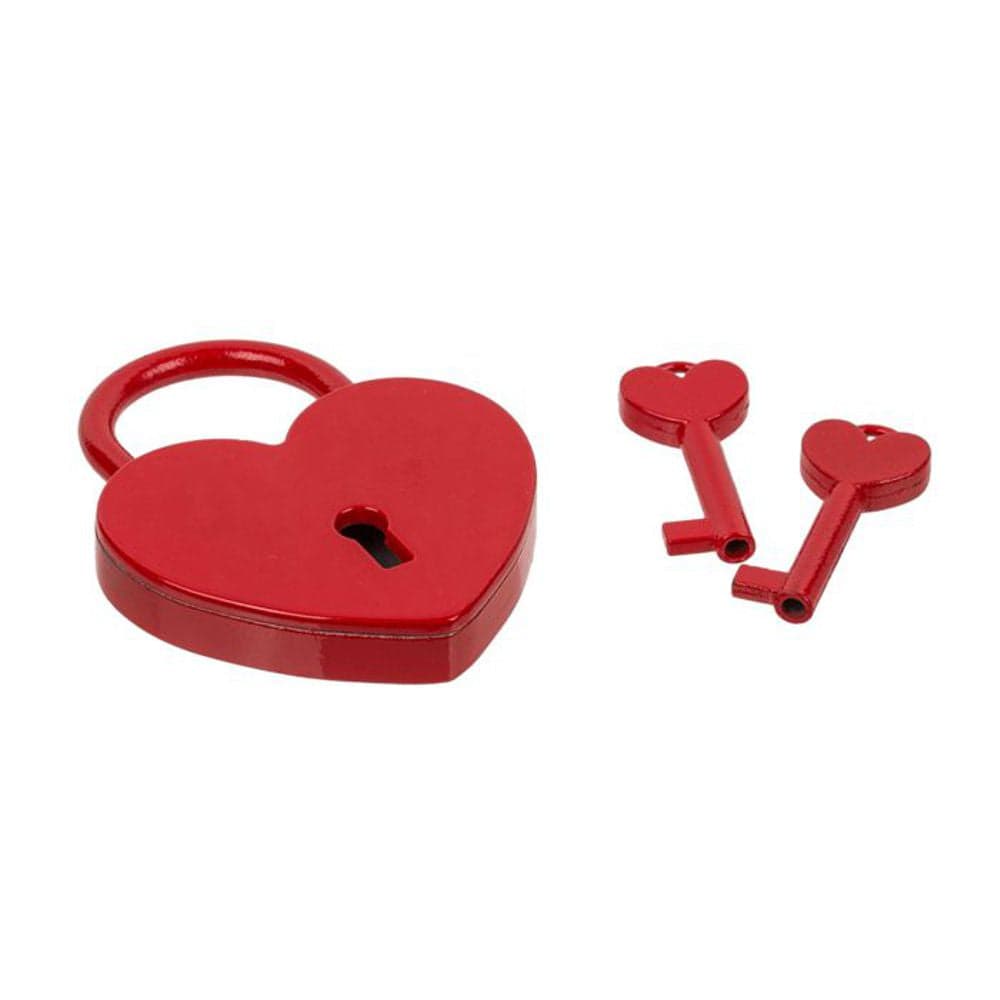 Lucchetto cuore rosso dell’amore in metallo con due chiavi in Lucchetti con chiave Kondorama - Martinsicuro, commercioVirtuoso.it