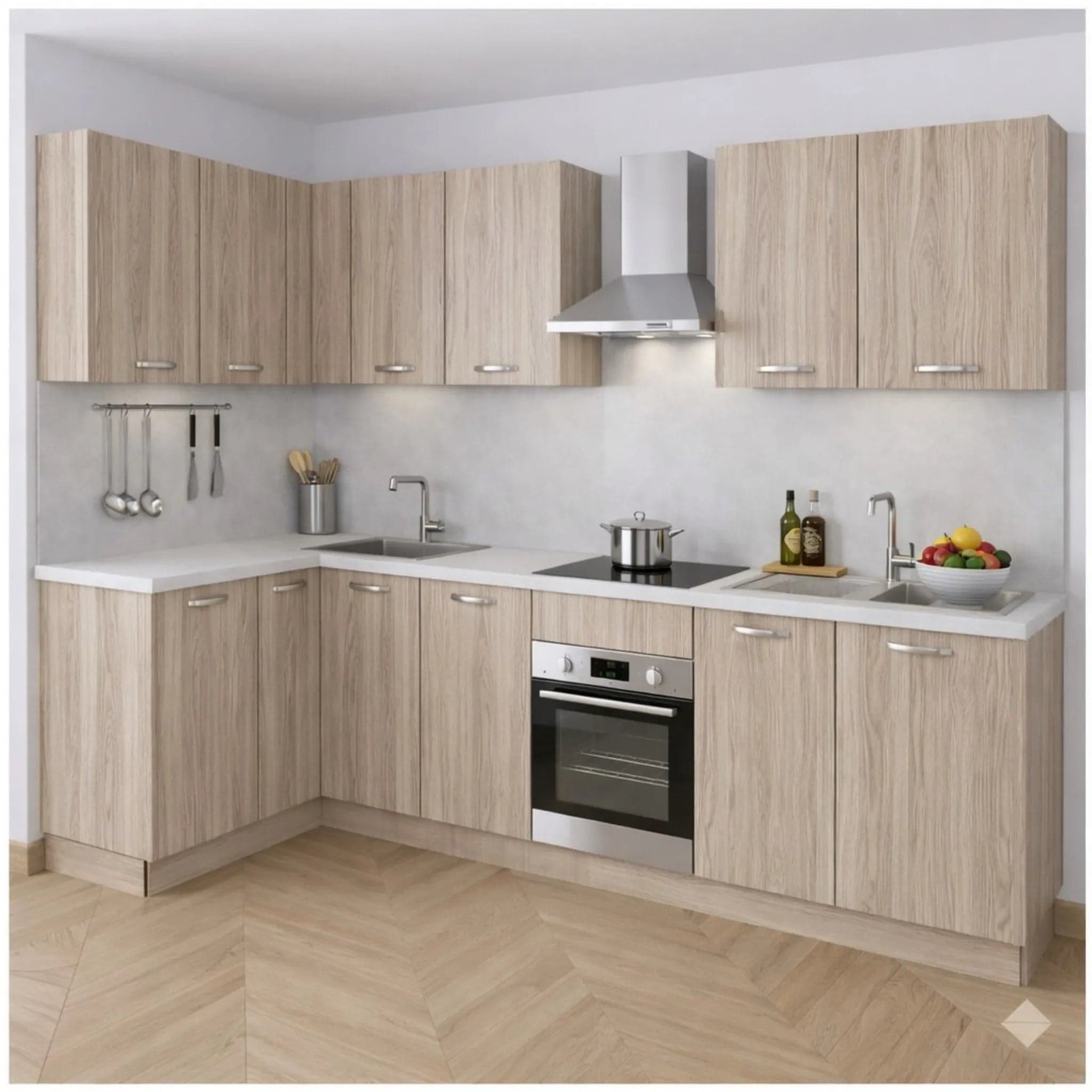 Pensile Cucina in Legno Nobilitato Olmo con 1 Anta Altezza 90 cm in prodotto Calandrelli - Napoli, commercioVirtuoso.it