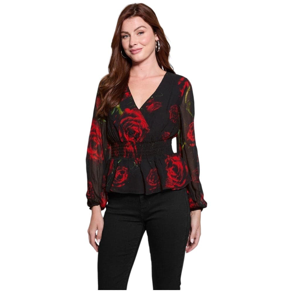 Guess blusa nera stampata Mishka W5RH71 WGWX0 P9ZL